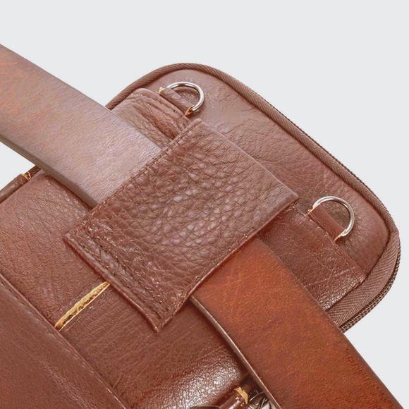 Leather Phone Bag Brown - Picture 3 of 8